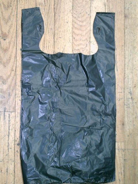 P.E. Black Shopping Bags